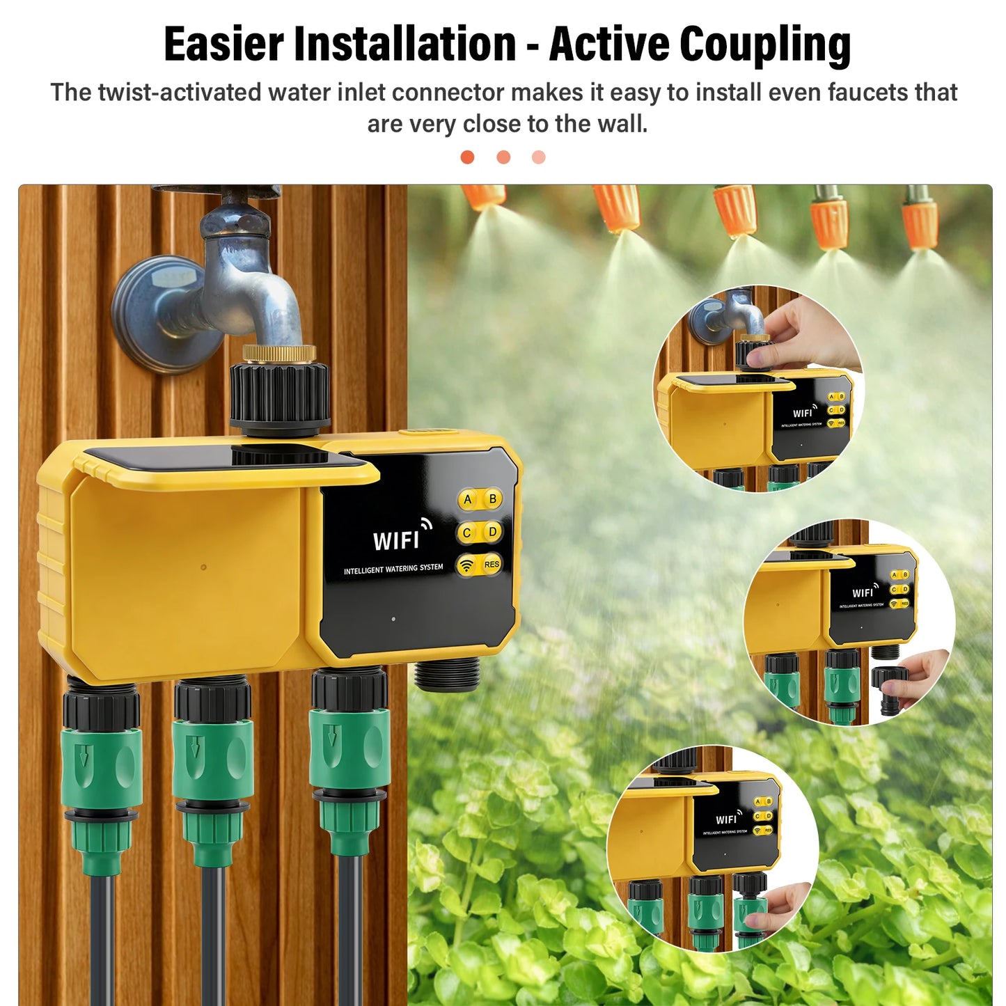Solar WiFi 4-Zone Smart Water Timer
Solar-powered, app-controlled, 4 independent zones. Rain sensor auto-skips watering. IPX6 waterproof. Perfect for gardens & lawns.