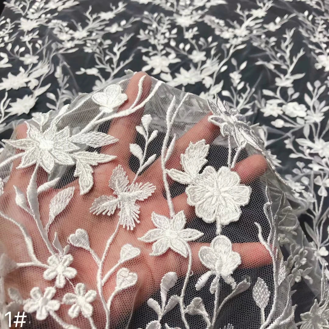 Quite Beautiful Africa Multi Color Fabric 3D Flower High Quality 2024 Embroidery Net Lace Rich Senegalese Wedding Party Dress