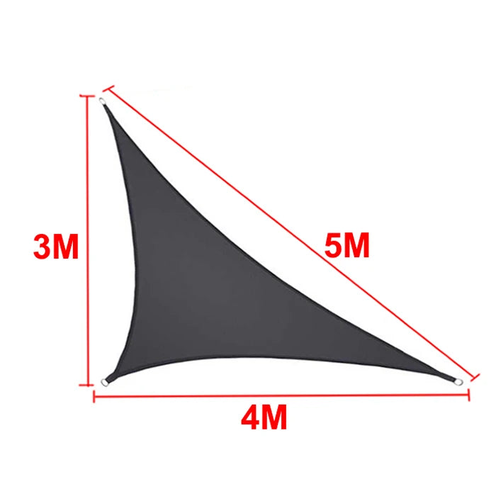 Black All size Waterproof Sun Shade Sail Square Rectangle Garden Terrace Canopy Pool Shade Triangle Camp Hiking Yard Awning