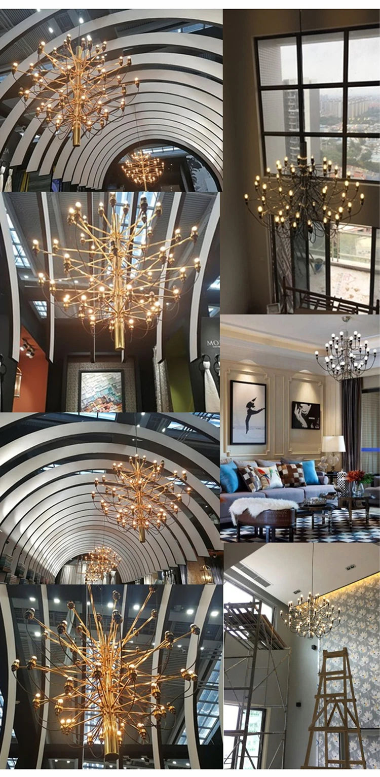 Modern Led Ceiling Chandelier Replica Pendant Lights Luxury Flo Suspension Lamp Living Room Hotel Kitchen Decor Hanging Lustre