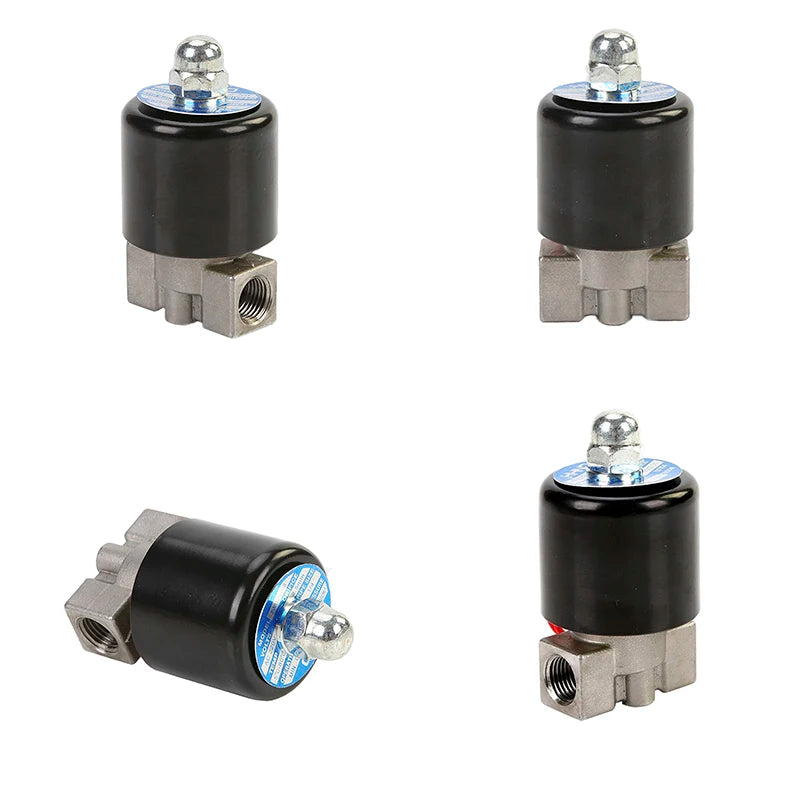 1/8" 1/4" Normally Closed/Open Stainless Steel Solenoid Valve 110V 220V 12V 24V