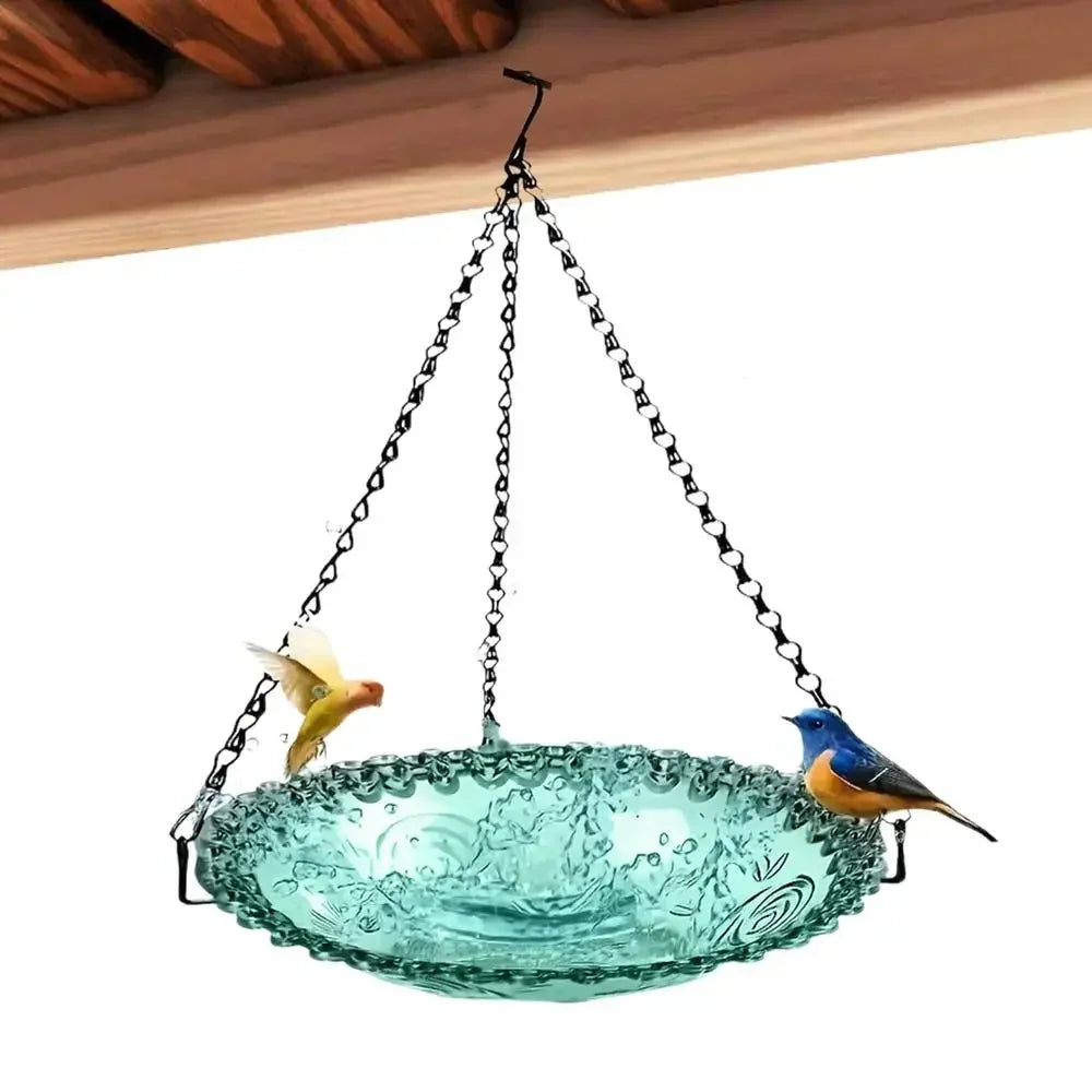 New Bird Flower Shaped Hanging Bird Feeder Birdbath for Garden Outdoor Decor Yard Farm Supplies Hummingbird Feeder Supplies