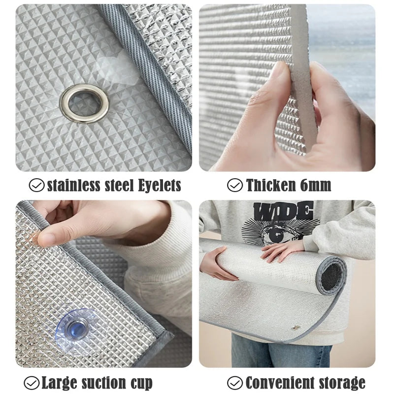 Home Windows Sunshades Anti-UV Aluminum Foil Shading Screen Sunshine Room Shading Board Keep Warm Film Balcony Privacy Pad
