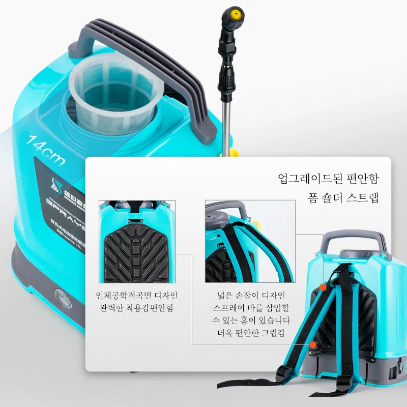20L/10L/8L Electric Sprayer Back Irrigation Rechargeable Agricultural Gardening Tool High Pressure Atomizing Battery Sprayer