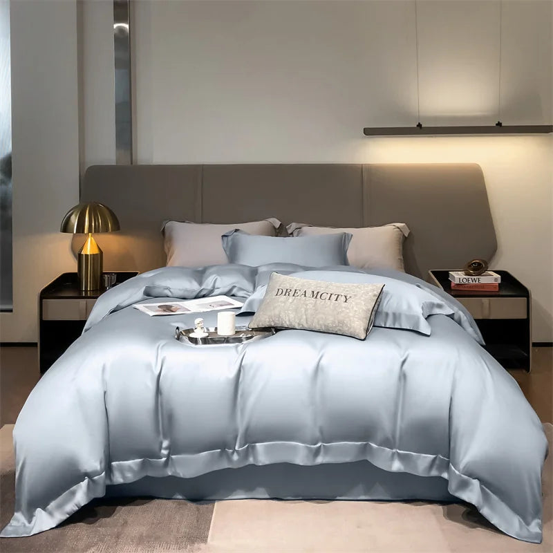 Dreamreal Pure Bamboo Bedding Set for Hotel Home Luxury Organic Bamboo Duvet Cover Fitted Bed Sheet Sets Pillowcase Cooling Soft