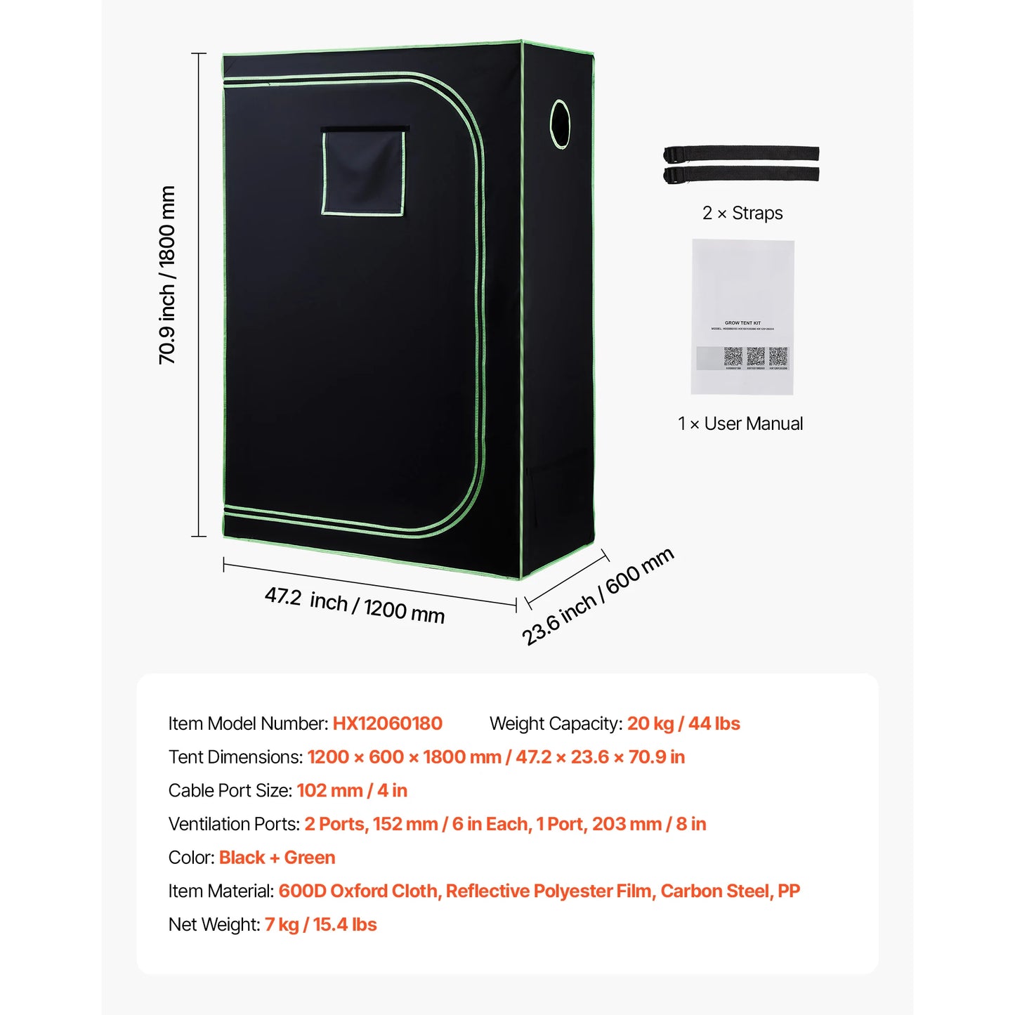 SucceBuy Indoor Grow Tent Kit Indoor Plant Tent with Ventilation System High Reflective Mylar Growing Tents for Flower Veggie