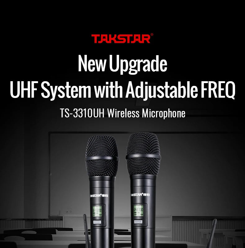 Takstar TS-3310UH Wireless Microphone UHF integrated circuit KTV Conference Home Entertainment Outdoor Performance