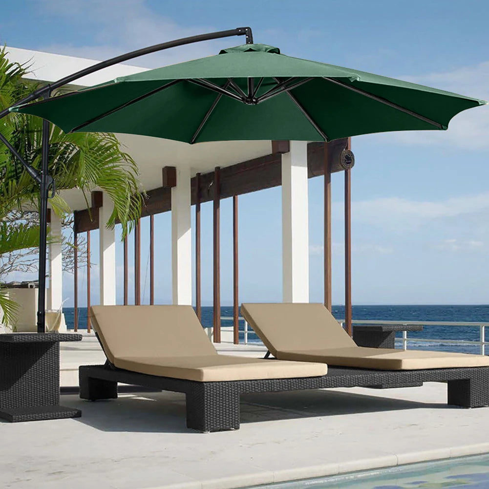 2/2.7/3m UV Protection Parasol Sunshade Umbrella Cover Garden Umbrella Cover Waterproof Beach Canopy Replacement Cover 6/8Ribs