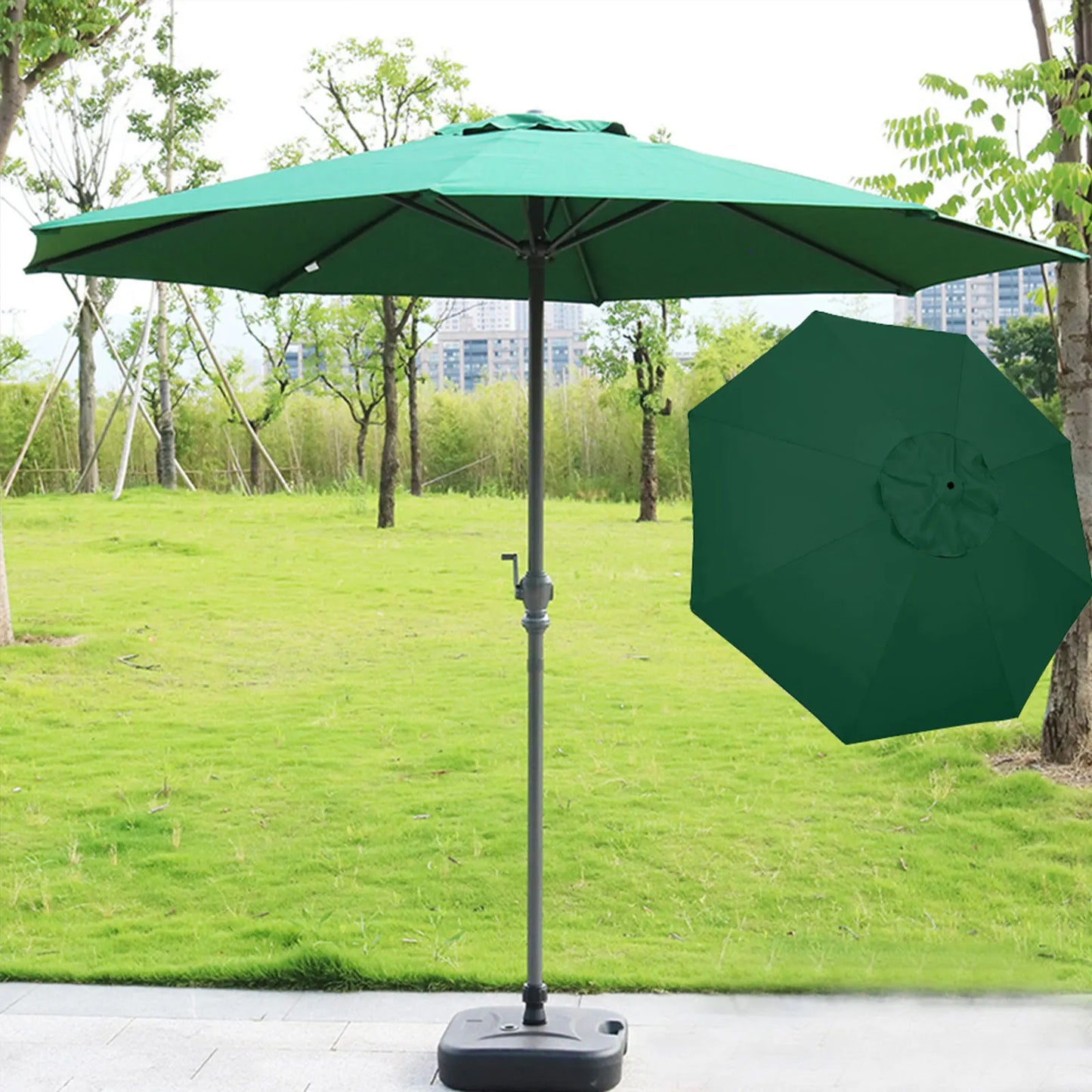 2/2.7/3m UV Protection Parasol Sunshade Umbrella Cover Garden Umbrella Cover Waterproof Beach Canopy Replacement Cover 6/8Ribs