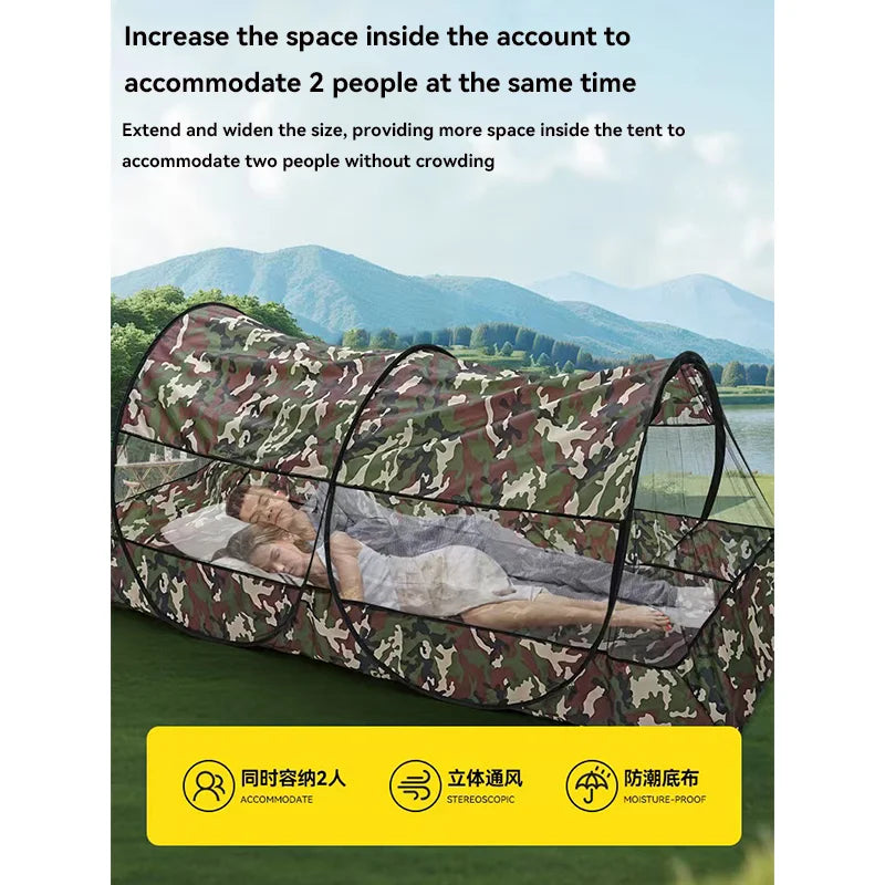 Folding Portable Mosquito Net for Trips Mesh Tent WithZipper Outdoor New Camping Mosquito Net Tent WithBottom For Single Bed