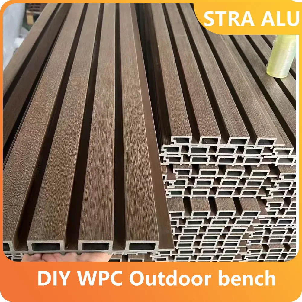Outdoor WPC Wall Panel 24x48 Inch UV Resistant & IP68 Waterproof, Fireproof Exterior Cladding for Facade/Balcony, Snap Lock Syst