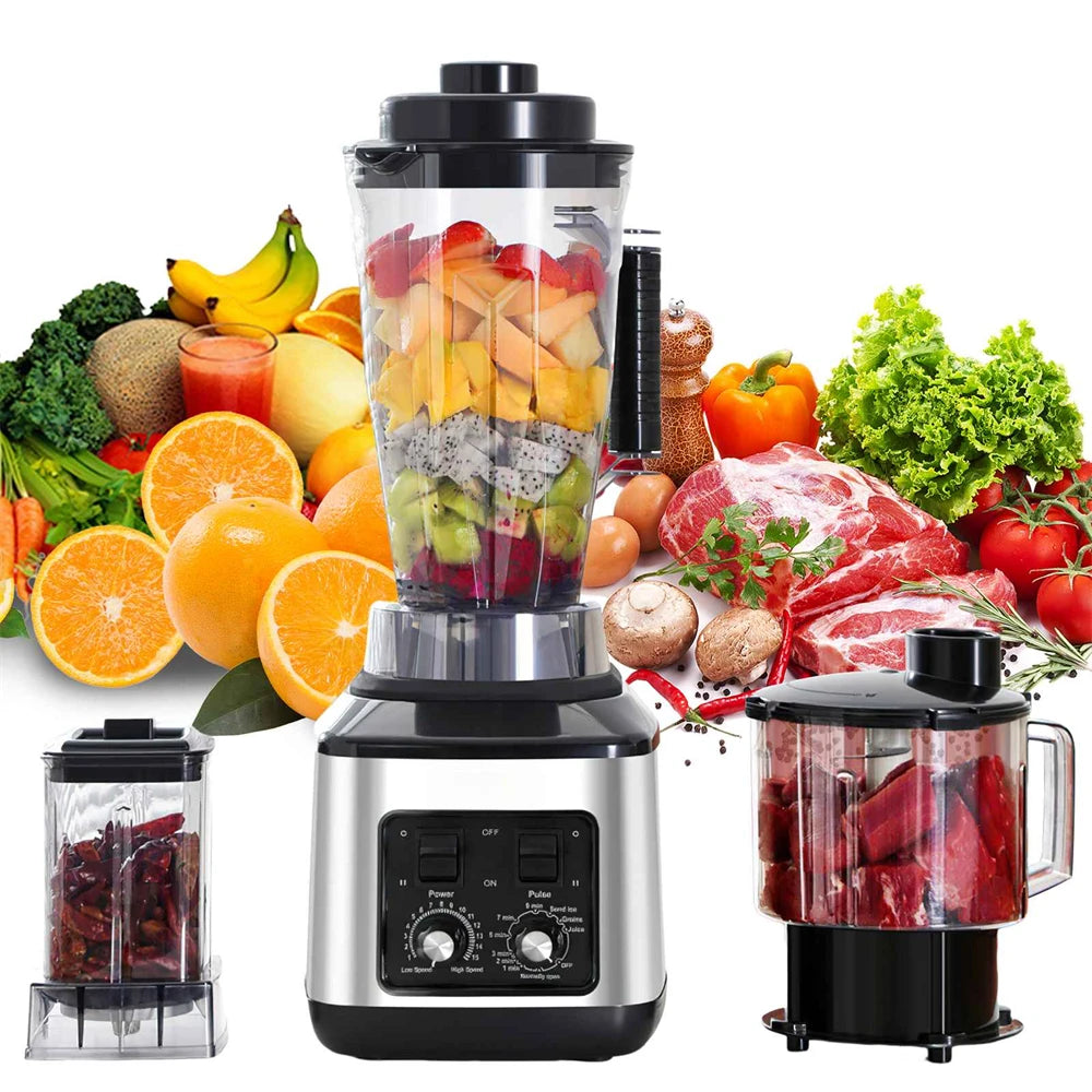 3 in 1 Electric Blender 9500W fuel Multifunctional mixed Juicer Smoothie Maker 3L + 1. 5l + 0.5L Container Food Processor boxer