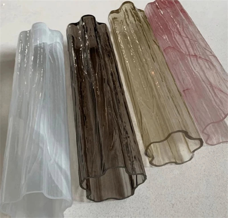 Art Deco Stained Glass Tube Chandelier – Luxury Ceiling Pendant Light Elegant lighting fixture perfect for kitchen islands, dining rooms, or any upscale interior space. Adds a touch of sophistication and style.