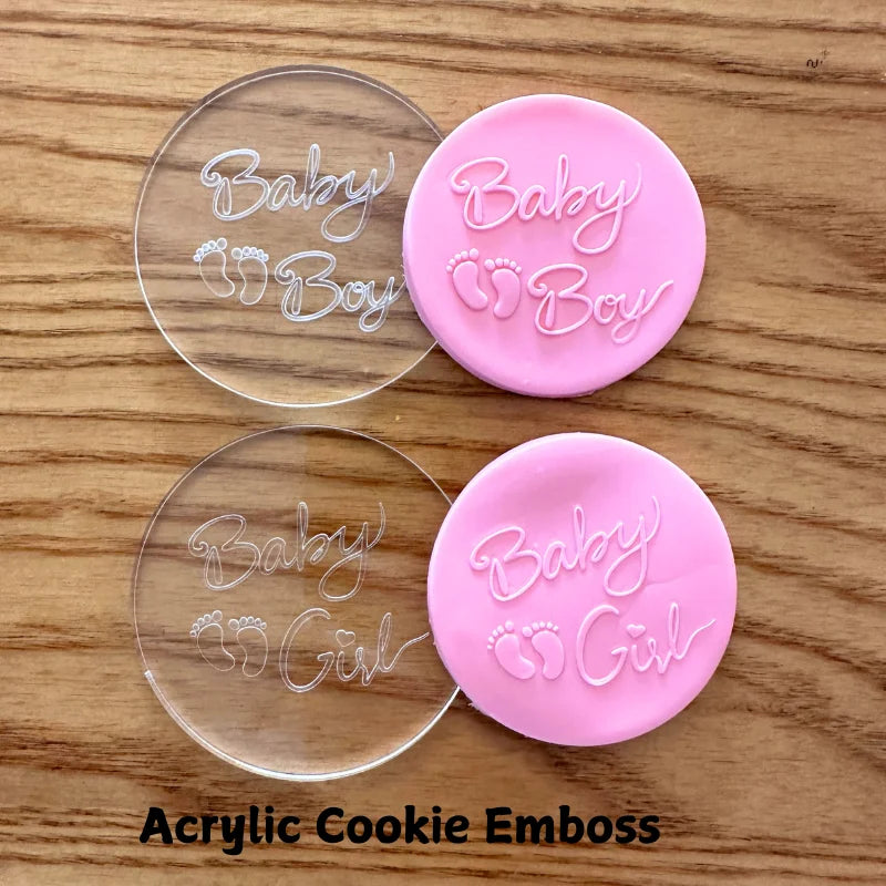 Baby Birthday Party  Acrylic Cookie Emboss, Baby Boy Baby Girl Cookie Stamp, Wild One Fondant Mold Cake Mould Baking Tool
