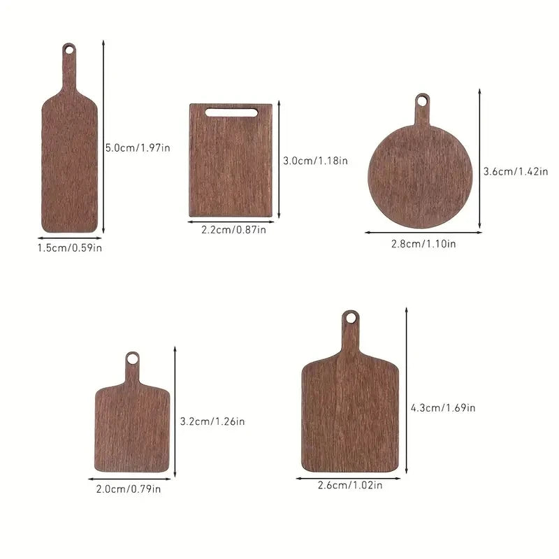 Dollhouse Miniatures Kitchen Wooden Cutting Board Mini Bread  Small Chopping Board Home Cooking Vegetables Kitchen Accessory Toy