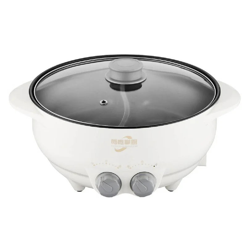 6L Yuanyang Electric Hot Pot Home Multi-function All-In-One Electric Cooking Pot Electric Cook Pot Non-Stick Grill Pan Pot 2000W