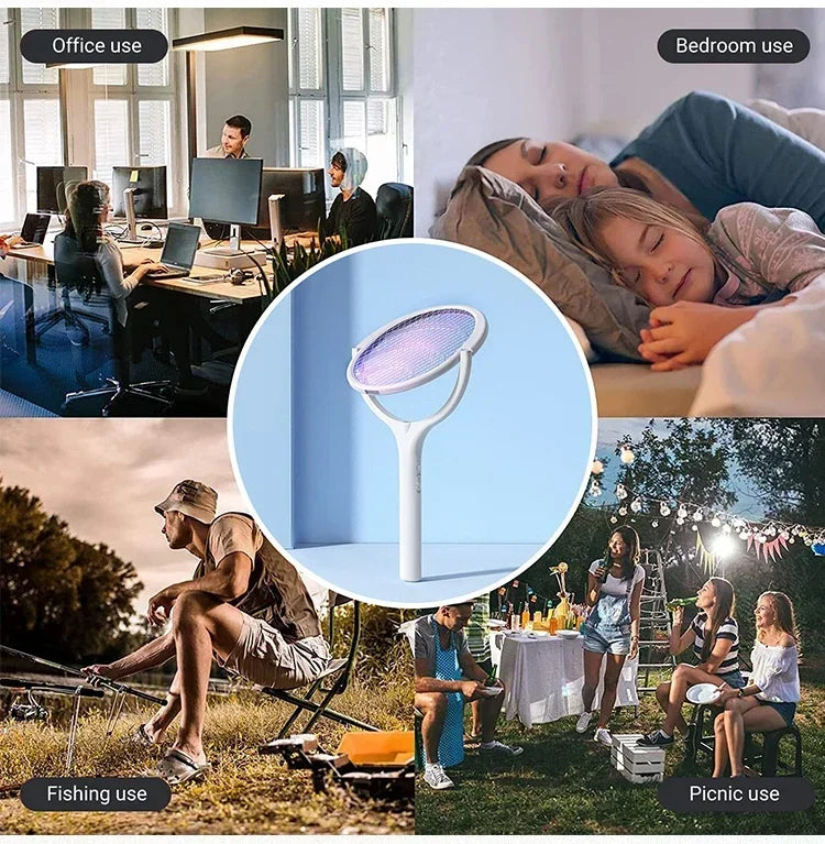 5 in1 Mosquito Killer Lamp Multicunctional Angle Adjustable Bug 2 in1 Mosquito Swatter Electric USB Rechargeable Fly Bat Swatter