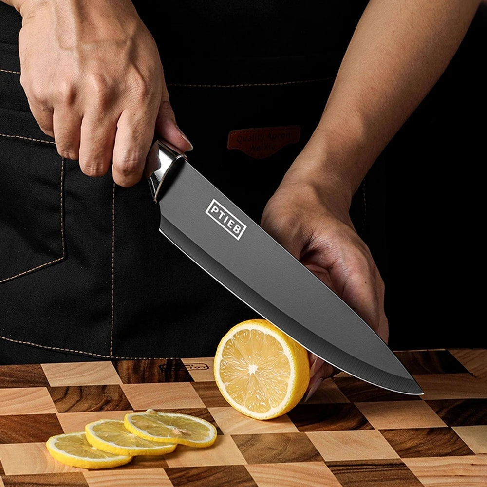 Kitchen Fruit knife Black Titanium Stainless steel Household Chef knife Paring knife Cutting Fruit knife ,durable and sharp