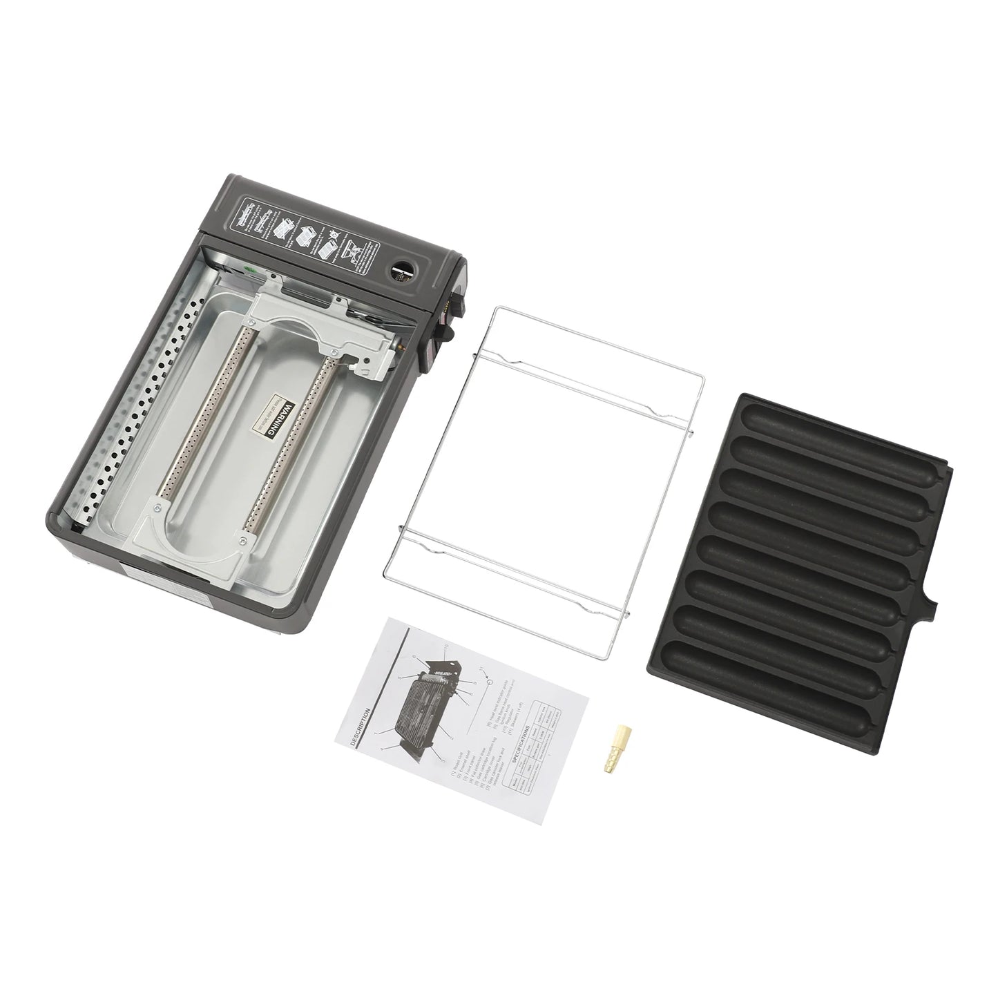 Black Portable Camping Gas Stove High Safety Outdoor Use