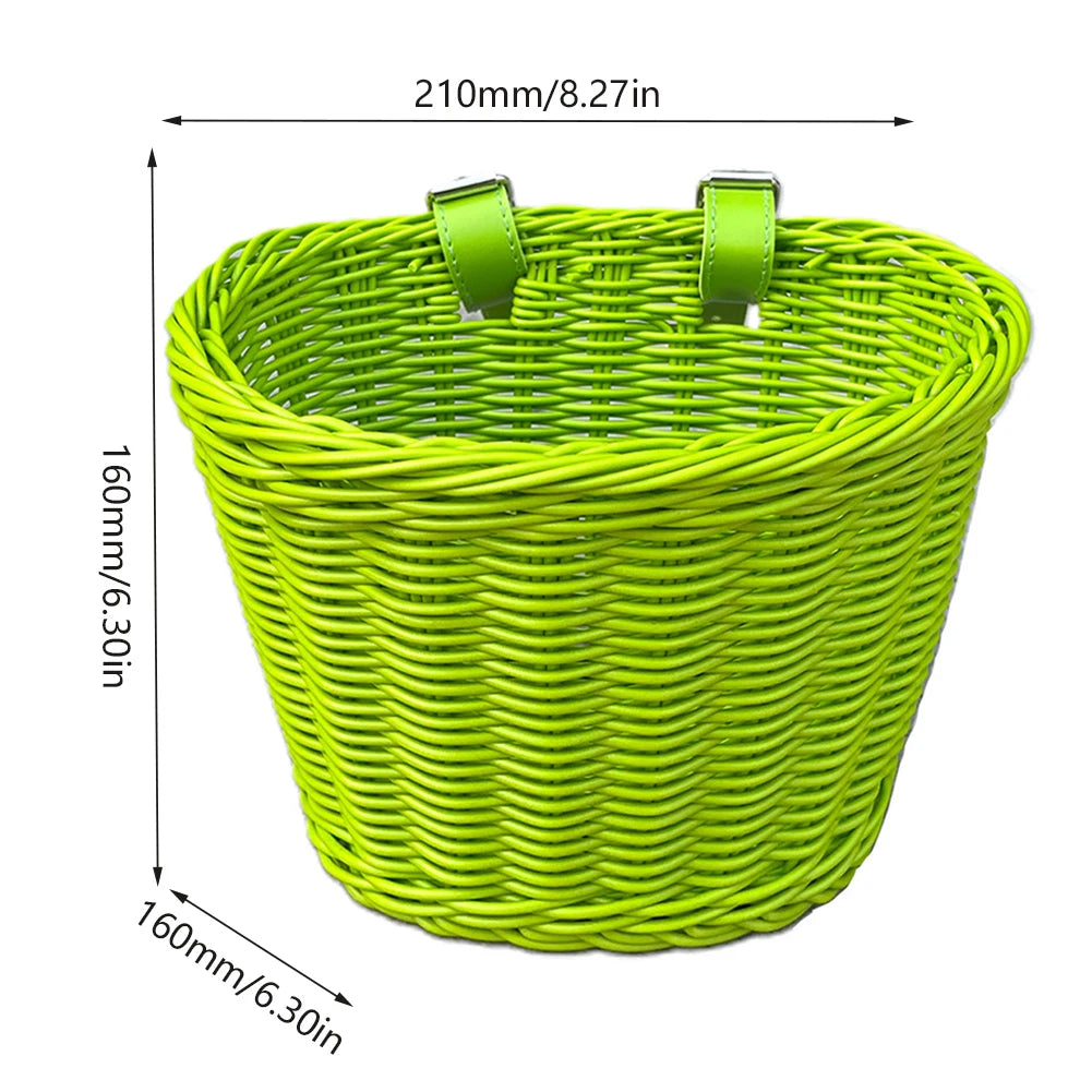 Kids Bike Basket Cycling Handlebar Pouch Bicycle Wicker Baskets Child Scooter Front Storage Basket Children Bike Carrier Bags