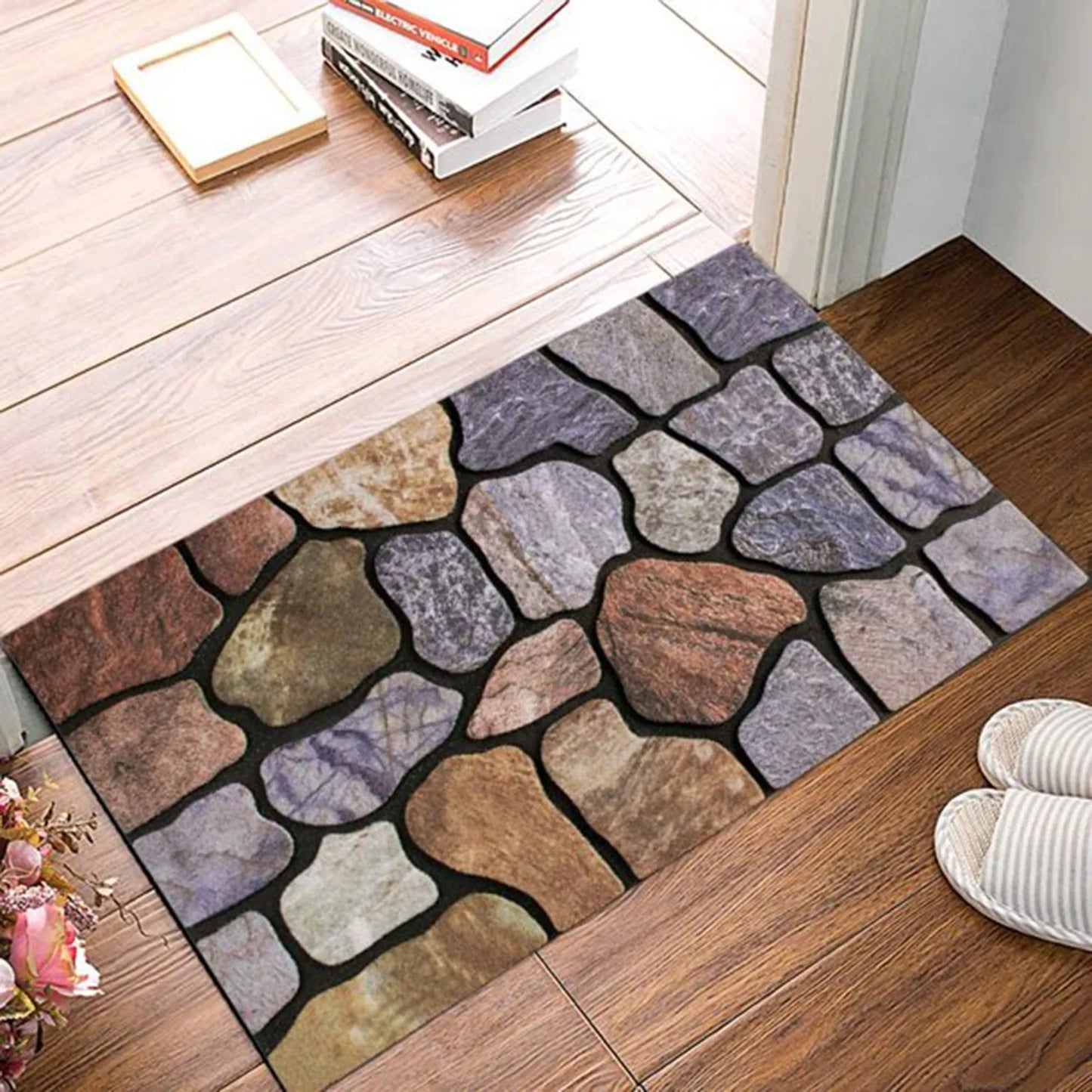 Outdoor Welcome Mat At The Front Door Entrance Non Slip Rubber Doormat Heavy Doormat Shoes Scraper Indoor Low-key Floor Mat