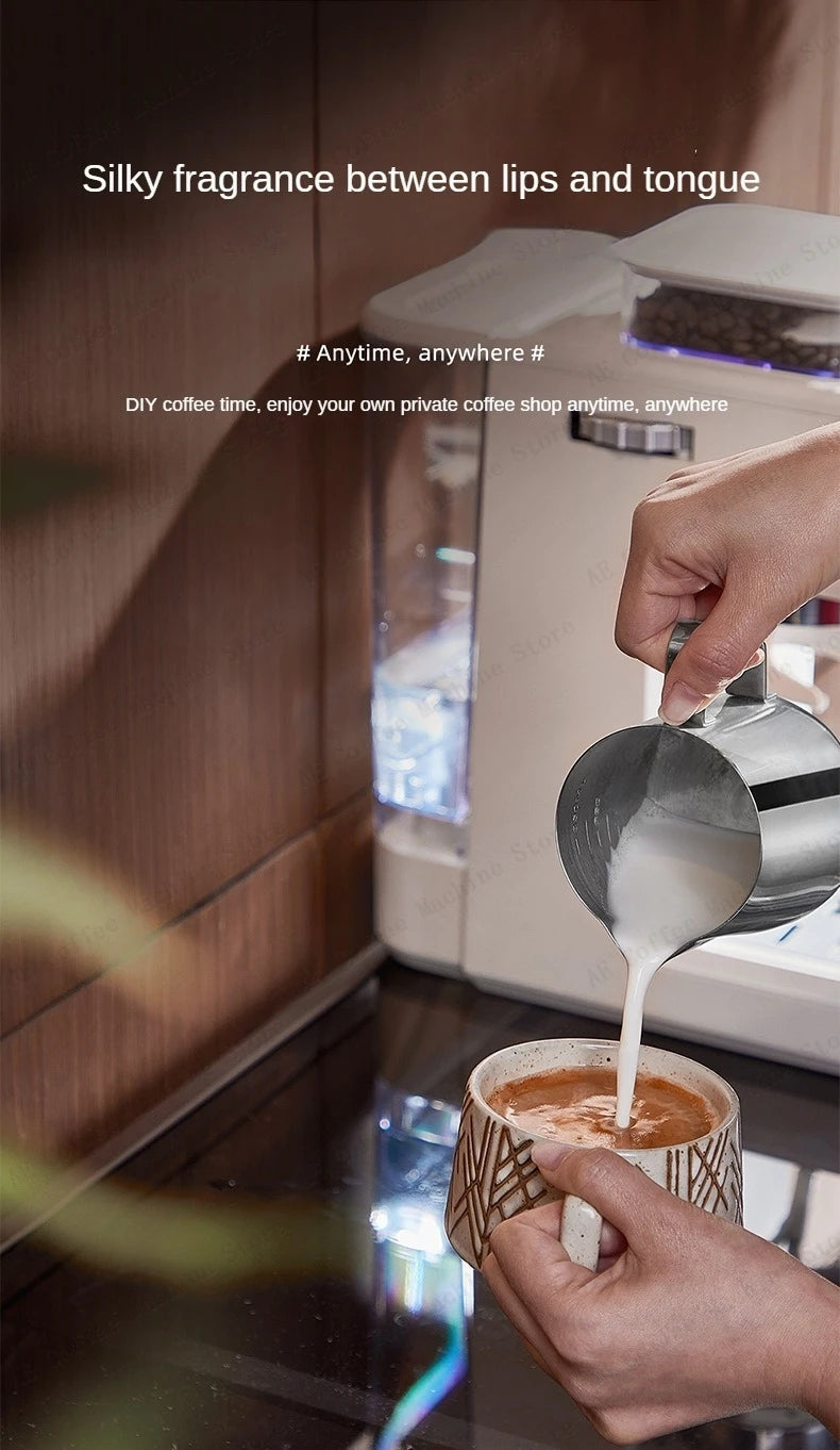 Semi-automatic Grinding and Extraction Espresso Machine, Steam milk espresso coffee machine, Can Extract Cold/hot Coffee