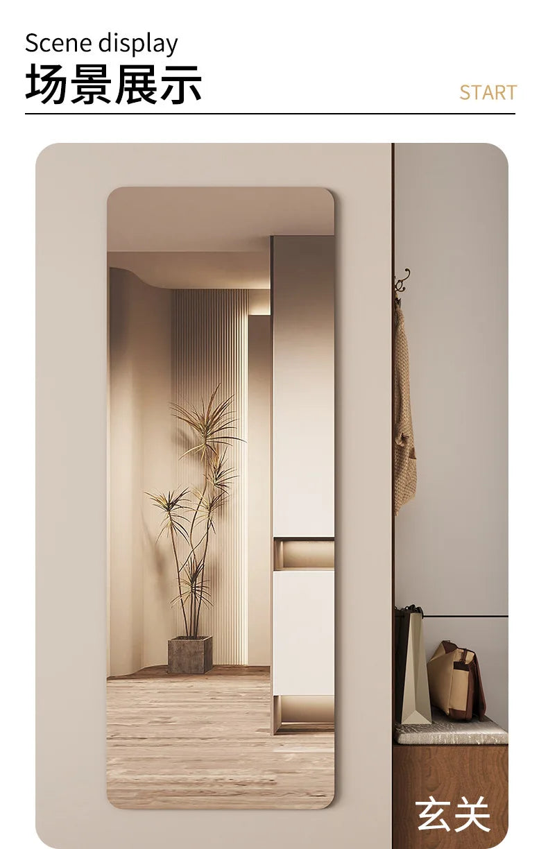 Acrylic soft mirror, wall self-adhesive dressing full-body mirror, fitting mirror high definition wall sticker without punching