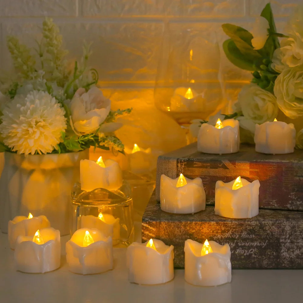 Flameless LED Tealight Candles with Remote Timer
Battery-operated votive candles perfect for weddings, holidays, and everyday décor.