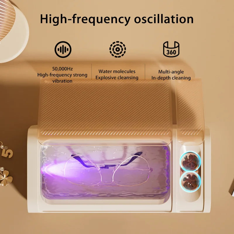 Xiaomi MIJIA Ultrasonic Glasses Cleaning Machine Screen Display Ultrasound Jewelry Denture Cleaner High Frequency Ultrasonic