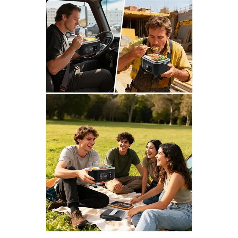 A78E-Cordless Electric Lunch Box For Adults,Heated Lunch Box With 24000Mah Battery,5.5Cups Removable Container Eu Plug