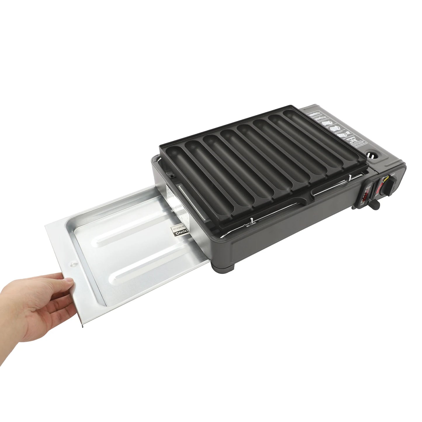 Black Portable Camping Gas Stove High Safety Outdoor Use