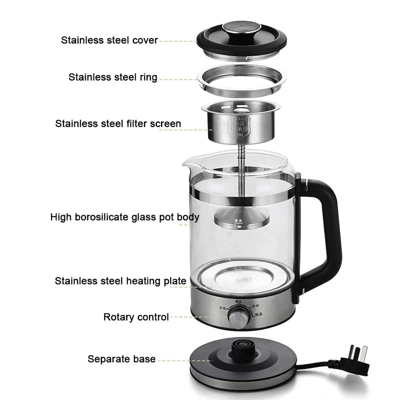 Electric Tea Maker 1.3L Electric Kettle Brewer Tea-leaf Scented Tea Machine Automatic Steam Spray Teapot Teapot Health Kettle