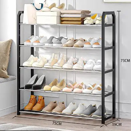 Space-Saving Shoe Rack for Home - Multi-Tier Entryway Shoe Organizer, Slim Shoe Shelf for Apartments & Rentals
