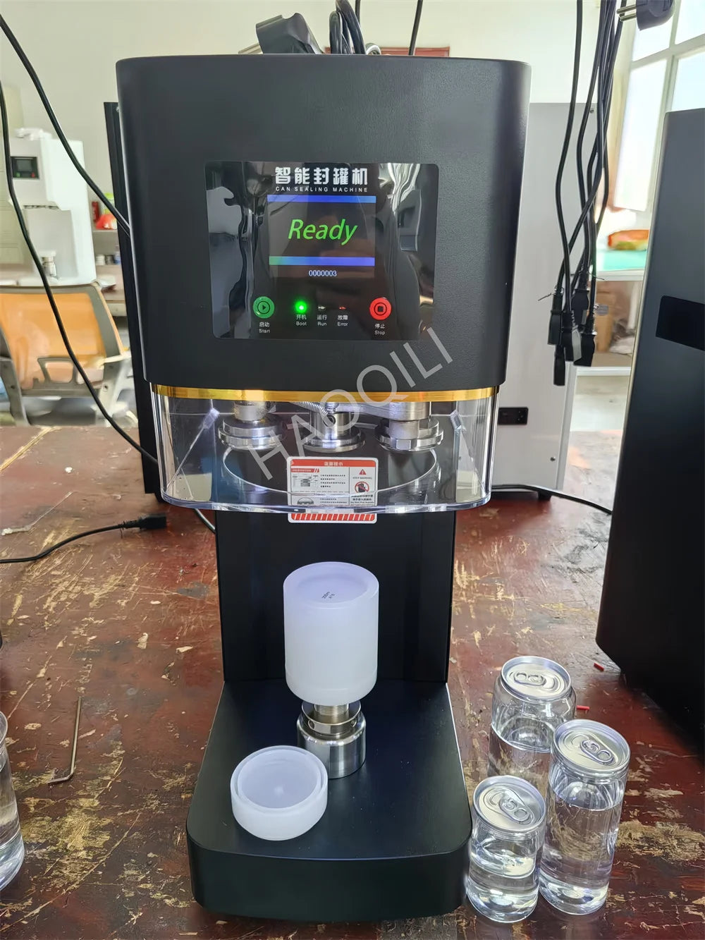 Commercial Can Sealing Machine 330/500/650ml Can Sealer 55mm Caliber Milk Tea Beverage Bottle PET Aluminum Bottle