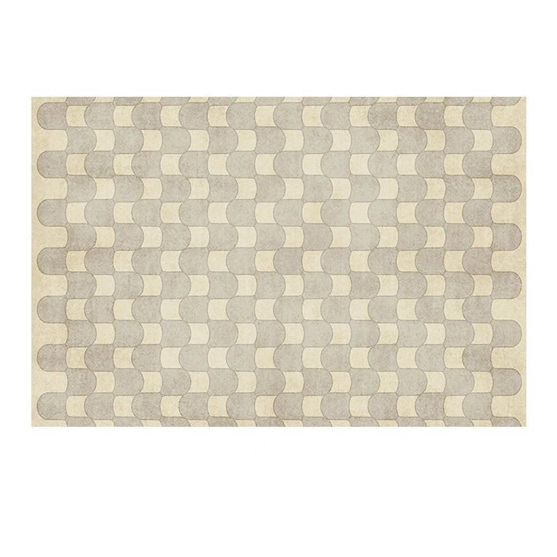 French Retro Rugs for Bedroom Checkerboard Living Room Decoration Carpet Ins Wind Plaid Bedside Floor Mat Large Area Plush Rug
