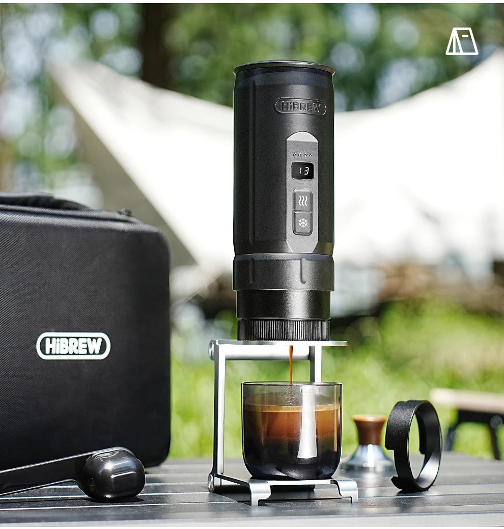 HiBREW H4C Portable Espresso Coffee Machine Wireless Heating Removable Battery Barista Ground Coffee Bottomless Extraction