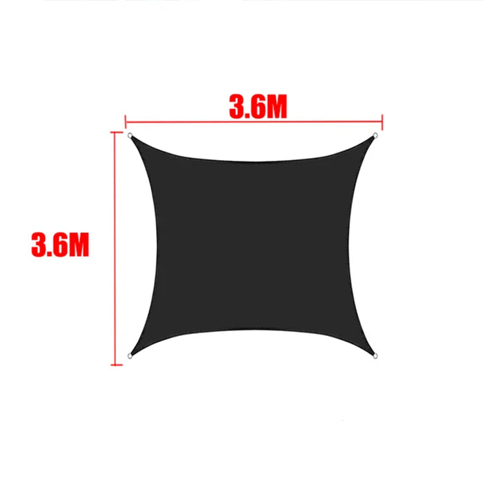 Black All size Waterproof Sun Shade Sail Square Rectangle Garden Terrace Canopy Pool Shade Triangle Camp Hiking Yard Awning