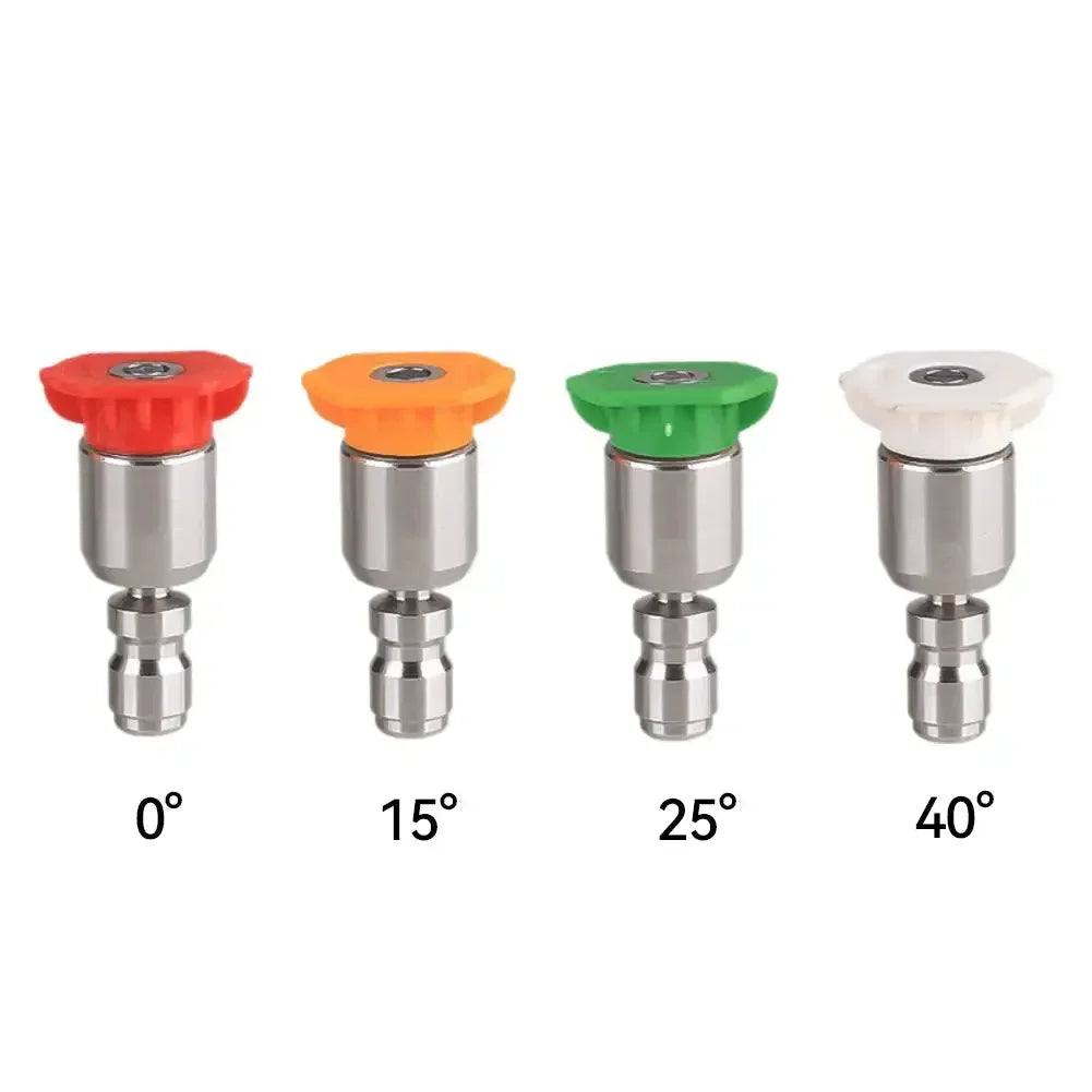360° Rotatable Pressure Washer Nozzle Tips Kit for 1/4 Quick Connect 4000 PSI Multiple Degrees 0 15 25 40 Degree Spray Nozzles