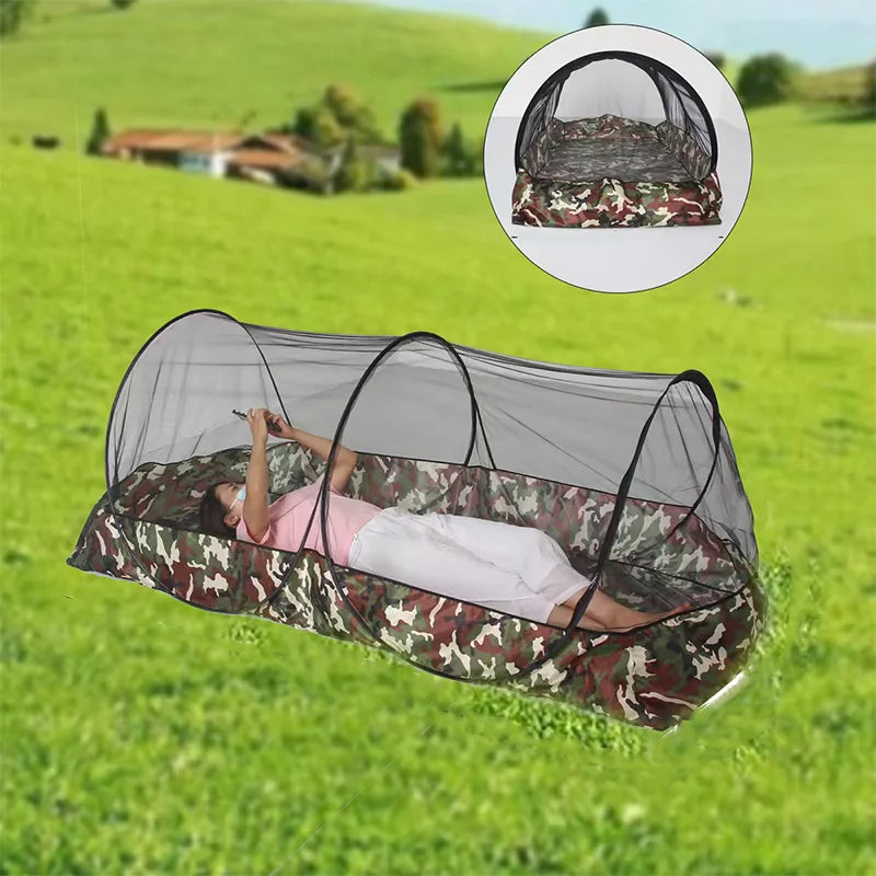 Folding Portable Mosquito Net for Trips Mesh Tent WithZipper Outdoor New Camping Mosquito Net Tent WithBottom For Single Bed