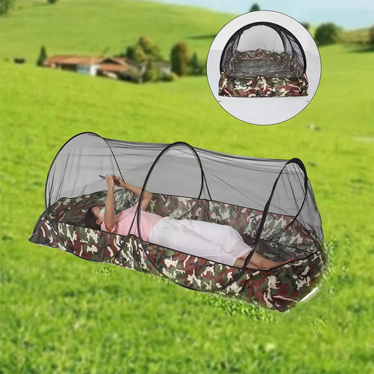 Folding Portable Mosquito Net for Trips Mesh Tent WithZipper Outdoor New Camping Mosquito Net Tent WithBottom For Single Bed