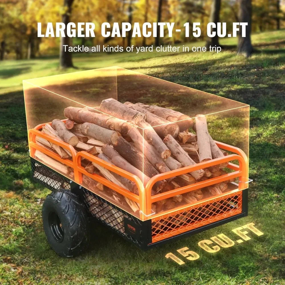 Heavy-Duty Yard Dump Trailer – 1500 lb Capacity, 15 cu. ft.
Perfect for lawn, garden, and outdoor hauling. Durable design for easy dumping and transport.