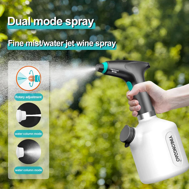 Automatic Watering Fogger Electric Watering Can Rechargeable Plant Spray Bottle USB Electric Sanitizing Sprayer 1L