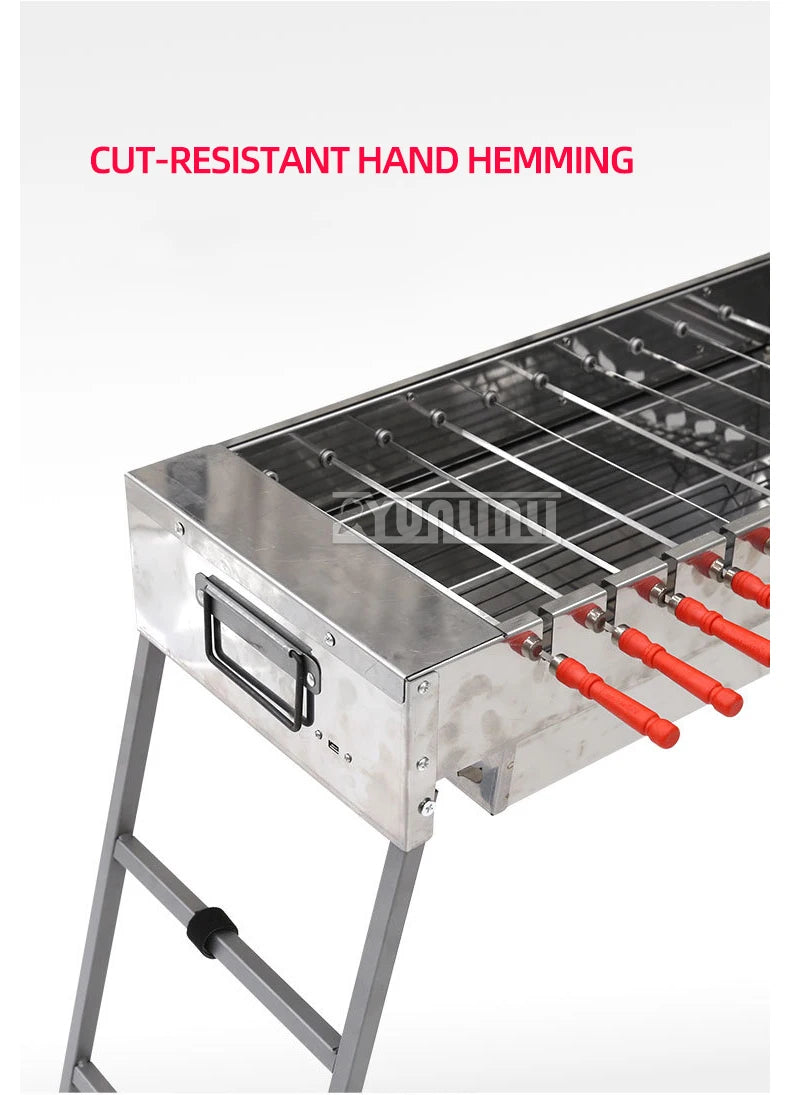 60CM Grill Household Automatic Rotating Barbecue Stove Outdoor Folding Charcoal Barbecue Stove Bakplaat Elektrische