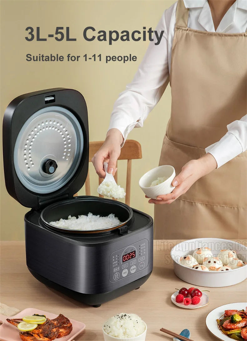 SUPOR 3L-5L Electric Rice Cooker Household Smart Multifunction Soup Rice Cooking Machine Non-stick Liner For 2-11 Person