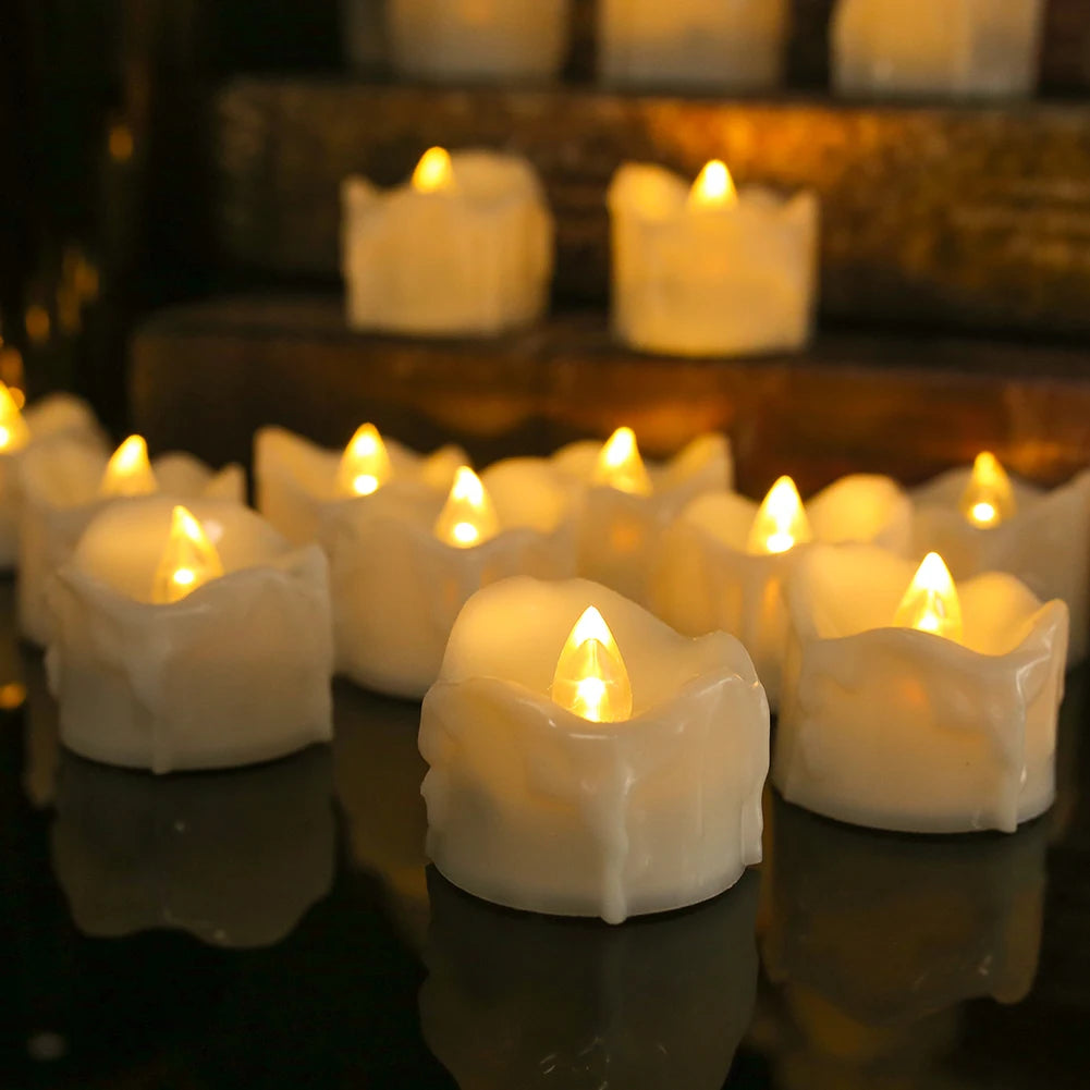 Flameless LED Tealight Candles with Remote Timer
Battery-operated votive candles perfect for weddings, holidays, and everyday décor.