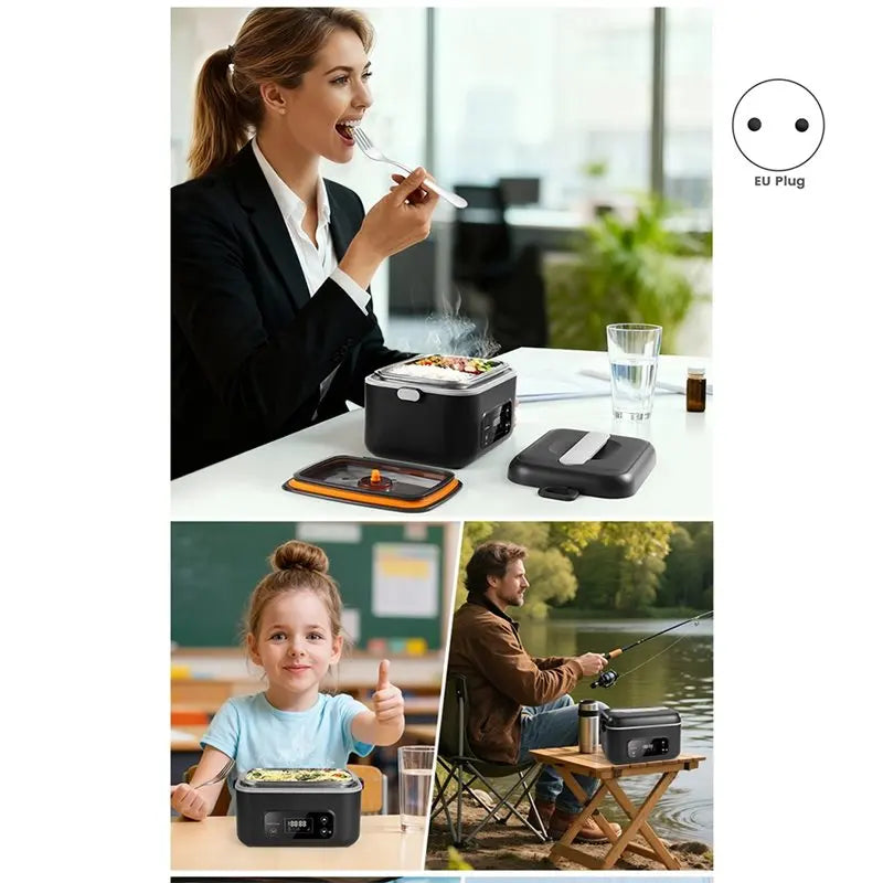 A78E-Cordless Electric Lunch Box For Adults,Heated Lunch Box With 24000Mah Battery,5.5Cups Removable Container Eu Plug