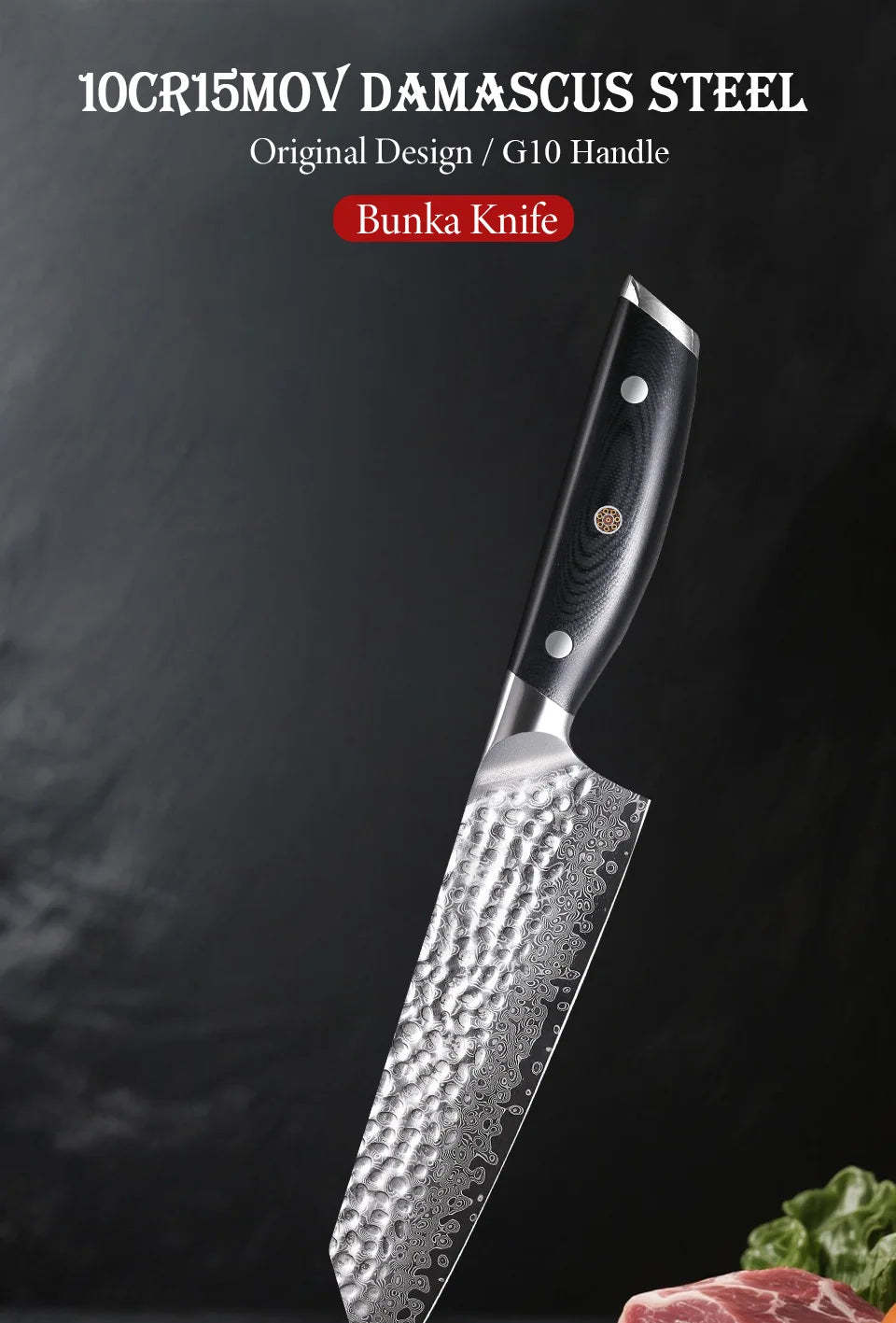 MOSTODOZO 6-inch Japanese Style Bunka Knife Damascus Steel Slicer Meat Utility Fruit Professional Kitchen Kiritsuke Chef Knives