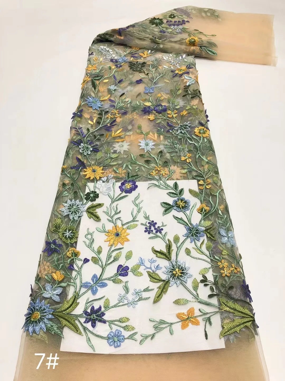 Quite Beautiful Africa Multi Color Fabric 3D Flower High Quality 2024 Embroidery Net Lace Rich Senegalese Wedding Party Dress