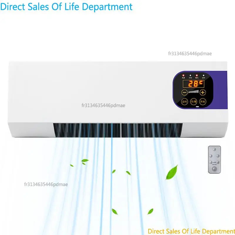 2000W Small Room Air Conditioner Cooling Fan 3 Gears Temperature Adjustable Wall Air Cooler With Remote Control Electric Heater