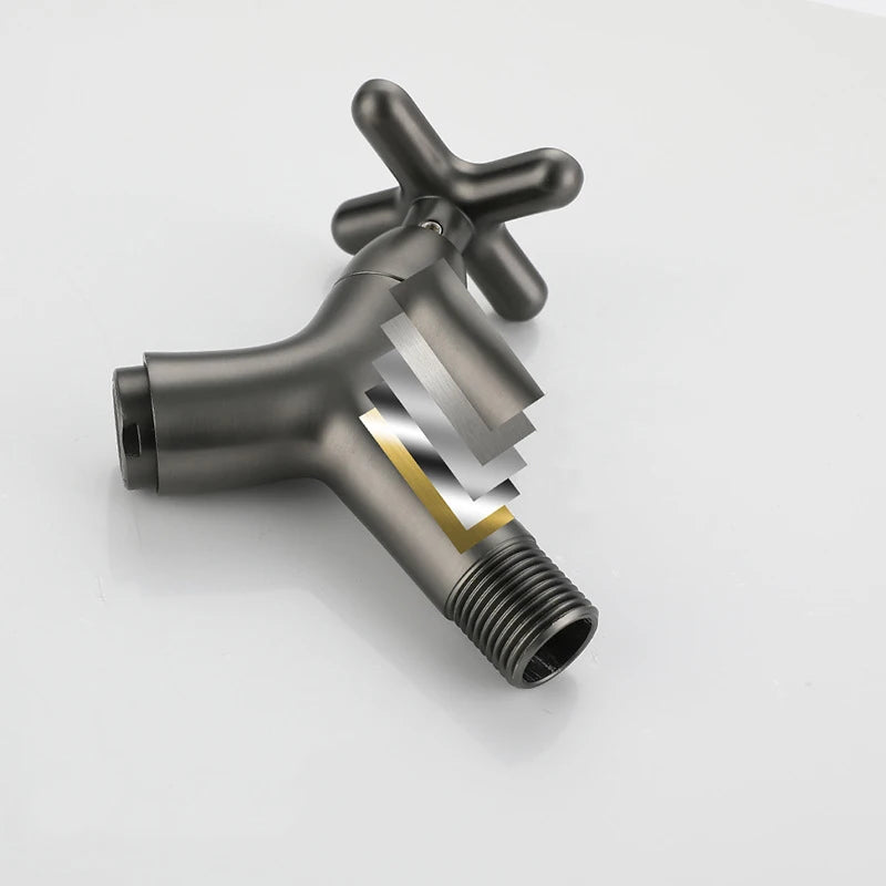 Wall Mounted Basin Faucet Mop Pool Brass Tap Outdoor Garden Faucet Single Cold Water Bathroom Accessories Kitchen Sink Faucets